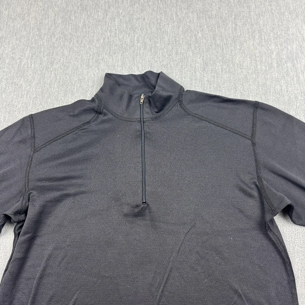 Patagonia Shirt Womens Medium Black Capilene Midweight Zip-T Pullover Made USA - Picture 5 of 12